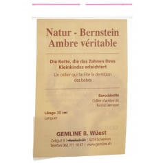 Kern Natur Bernstein Barockkette 35cm Bébé