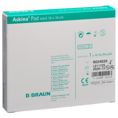 Askina Pad Vlies Kompresse 10x10cm steril