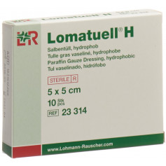 Lomatuell H Salbentüll 5x5cm steril