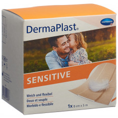 DermaPlast SENSITIVE Sensitive Schnellverband 8cmx5m hautfarbig