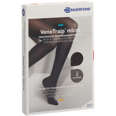 VenoTrain Micro MICRO A-G KKL2 M plus/long geschlossene Fussspitze schwarz Haftband Spitze