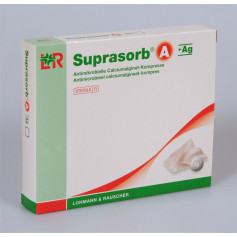 Suprasorb +Ag Calcium Alginat Kompressen 10x20cm steril