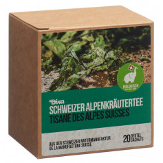 Dixa Schweizer Alpenkräutertee BIO Pyramiden Beutel M Box braun