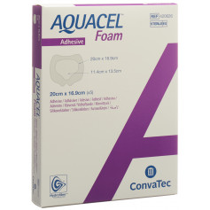 AQUACEL Foam Schaumverband adhäsiv 20x16.9cm Sakral