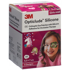 Opticlude Silicone Augenverband 5.3x7cm Midi Girls