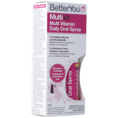 BetterYou MultiVit Daily Oral Spray Multivitamin für Erwachsene mit 14 Vitamine und Mineralstoffe