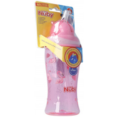 Nûby Flip-It Trinkhalmbecher aus TRITAN 360ml PINK