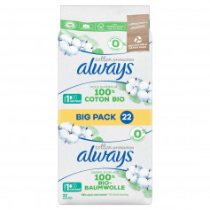 always Ultra Binde Cotton Protection Long mit Flügeln BigPack