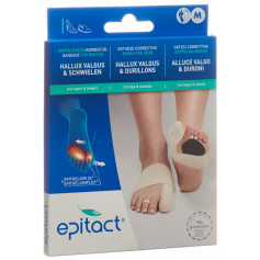 Epitact flexible Doppelschutz Korrekturbandage Hallux valgus TAG M 21.5-23cm links